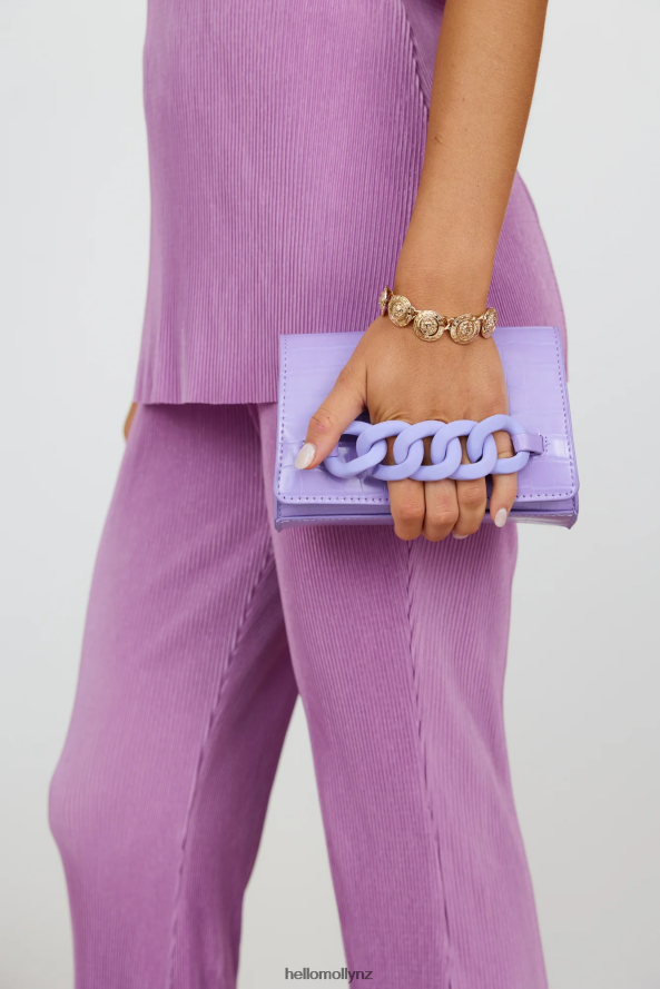 Hello Molly BILLINI Annabelle Crossbody Bag Lilac Croc PBN88610246 Accessories