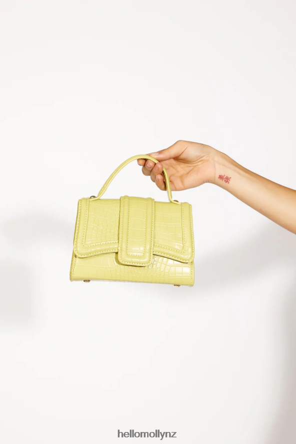 Hello Molly BILLINI Aria Cross Body Bag Chartreuse Croc PBN88610231 Accessories