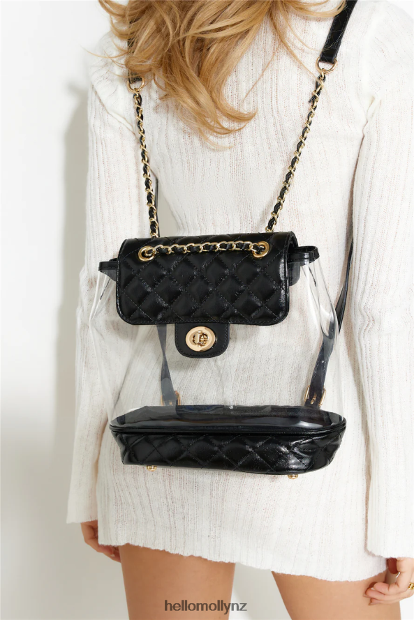 Hello Molly BILLINI Cassie Backpack Black Clear PBN88610123 Accessories