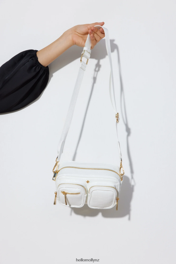 Hello Molly PETA AND JAIN Lala Bag White Croc Gold PBN88610255 Accessories