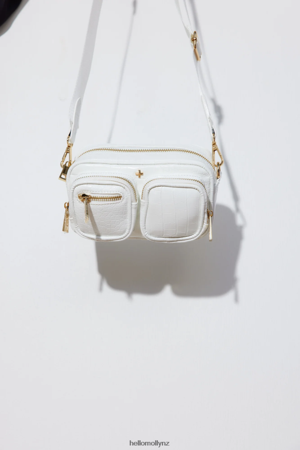 Hello Molly PETA AND JAIN Lala Bag White Croc Gold PBN88610255 Accessories