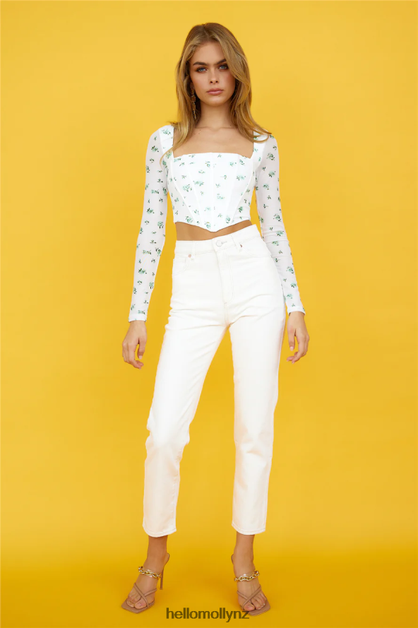 Hello Molly ABrand A 94 High Slim Stone White PBN8869762 Clothing
