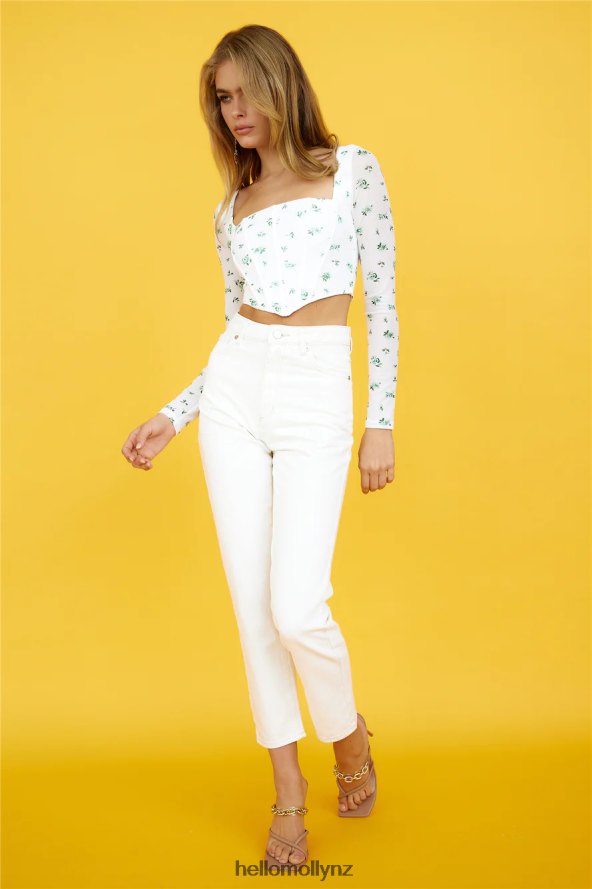 Hello Molly ABrand A 94 High Slim Stone White PBN8869762 Clothing