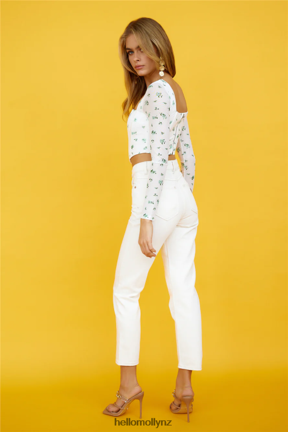 Hello Molly ABrand A 94 High Slim Stone White PBN8869762 Clothing