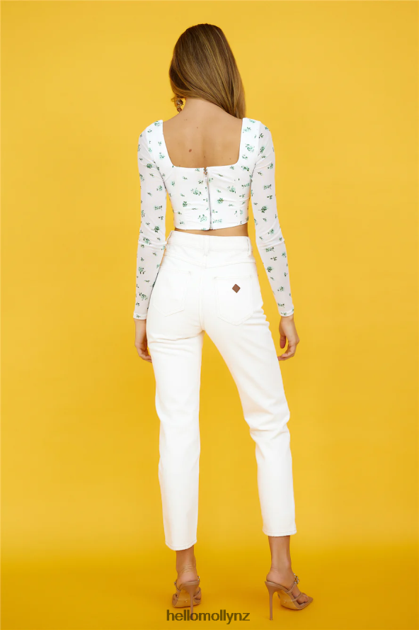Hello Molly ABrand A 94 High Slim Stone White PBN8869762 Clothing