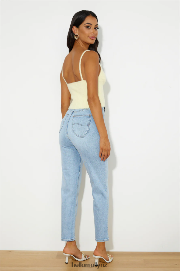 Hello Molly LEE High Moms Jeans Luminous PBN8869756 Clothing