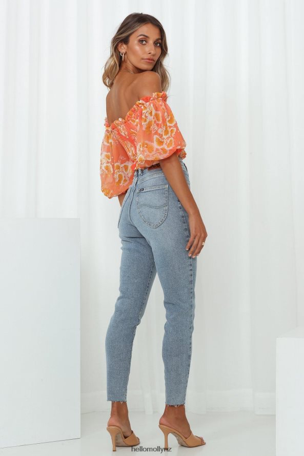 Hello Molly LEE Hourglass High Licks Crop Jeans Glory Blue PBN8869784 Clothing