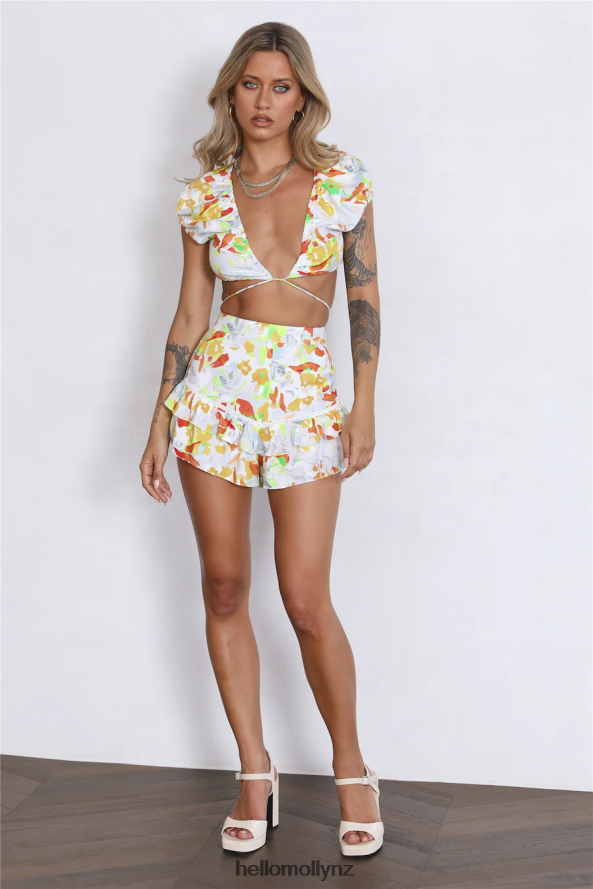 Hello Molly Clouded Shorts Yellow PBN8869146 Clothing