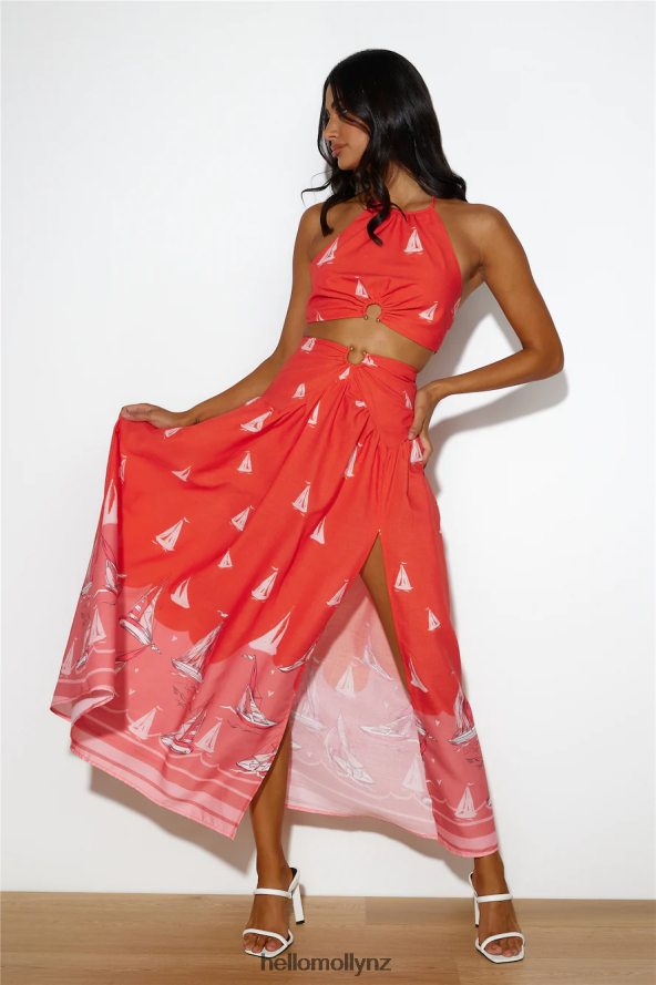 Hello Molly Boldest Move Maxi Skirt Red PBN8869645 Clothing