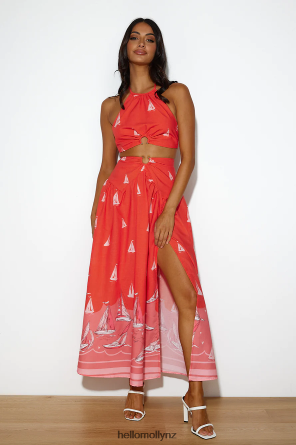 Hello Molly Boldest Move Maxi Skirt Red PBN8869645 Clothing