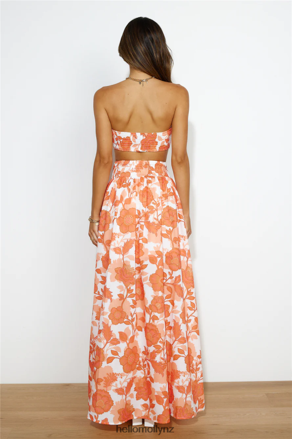 Hello Molly Creme Brulee Maxi Skirt Orange PBN8869651 Clothing