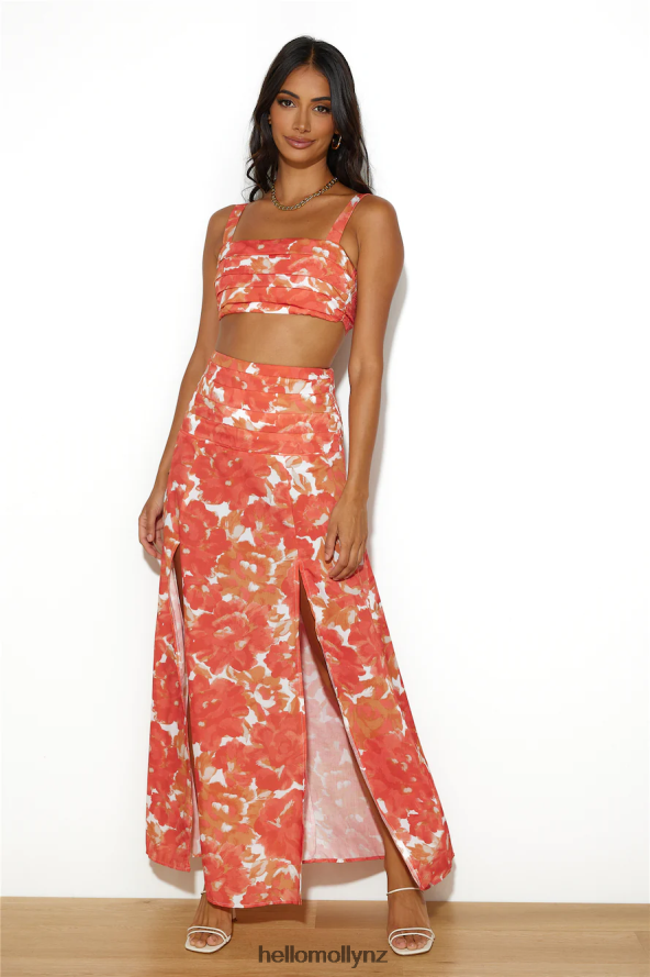 Hello Molly Dancing Under The Glow Maxi Skirt Orange PBN8869639 Clothing