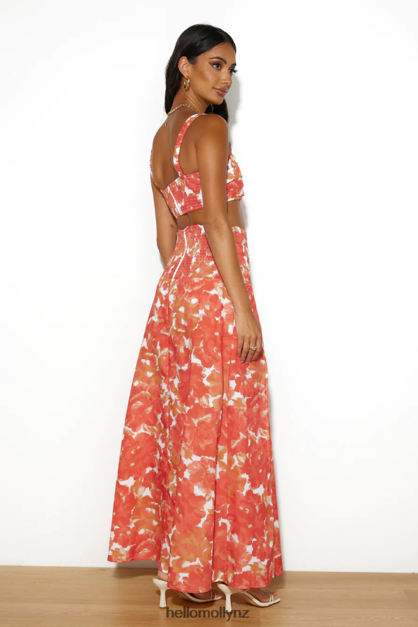 Hello Molly Dancing Under The Glow Maxi Skirt Orange PBN8869639 Clothing