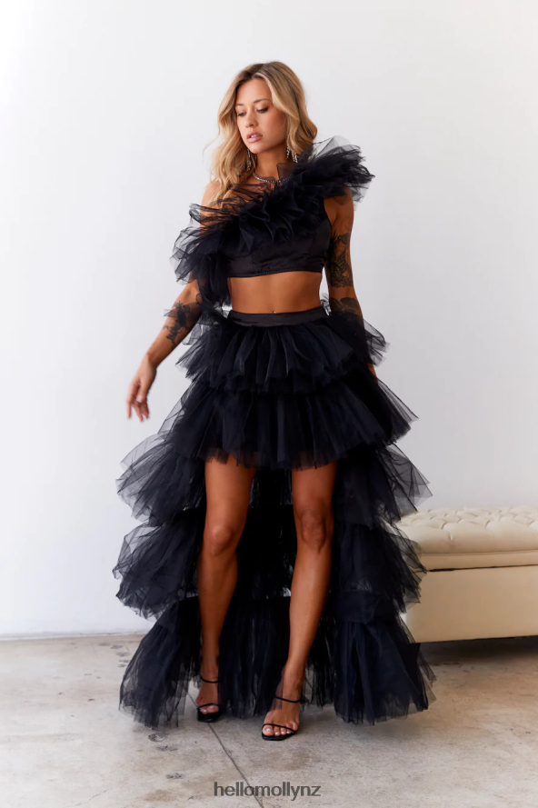 Hello Molly Drinks On The House Tulle Skirt Black PBN8869591 Clothing