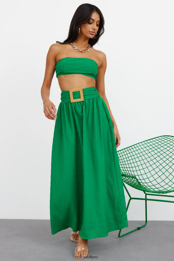 Hello Molly Iconic Revival Maxi Skirt Green PBN8869267 Clothing