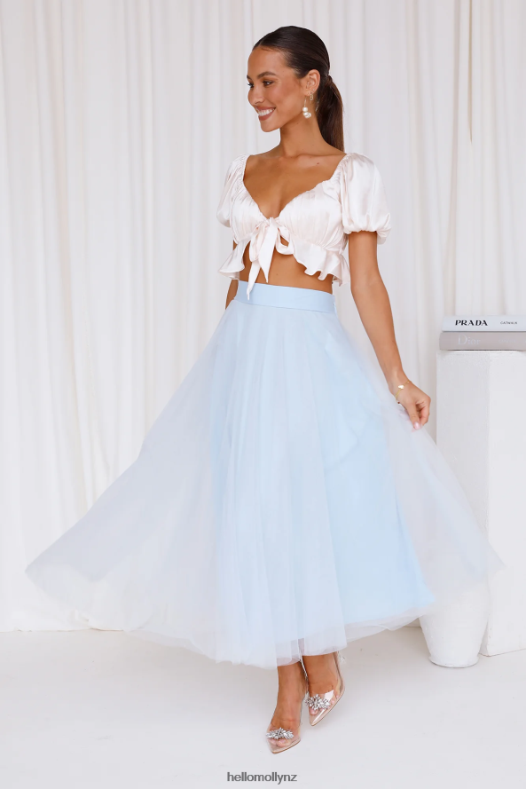 Hello Molly Keeping It Smart Midi Skirt Blue PBN8869558 Clothing