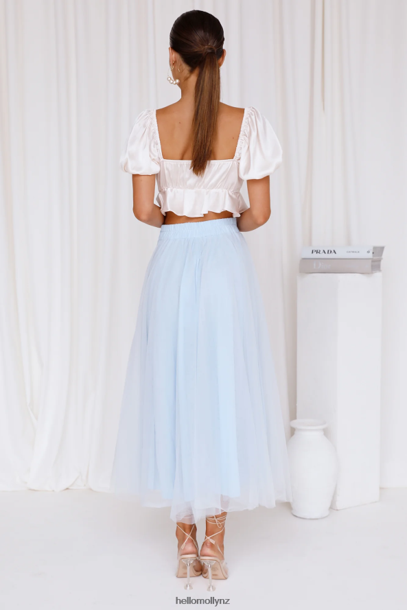 Hello Molly Keeping It Smart Midi Skirt Blue PBN8869558 Clothing