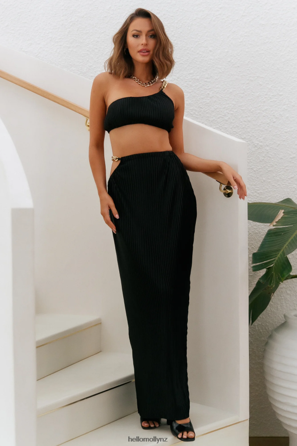 Hello Molly Make Me Feel Maxi Skirt Black PBN8869236 Clothing