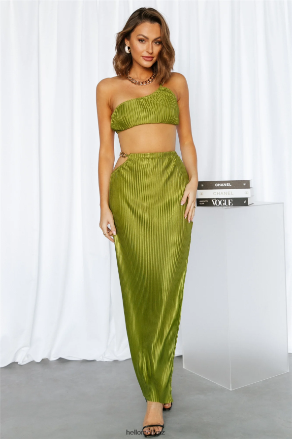 Hello Molly Make Me Feel Maxi Skirt Green PBN8869225 Clothing