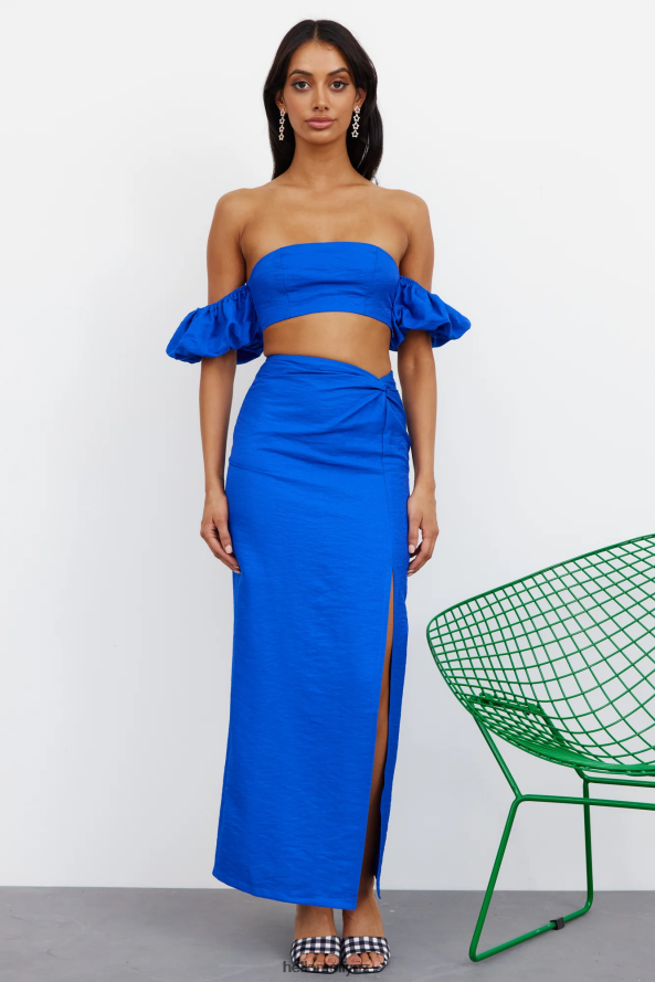 Hello Molly My Love Dive Maxi Skirt Blue PBN8869657 Clothing