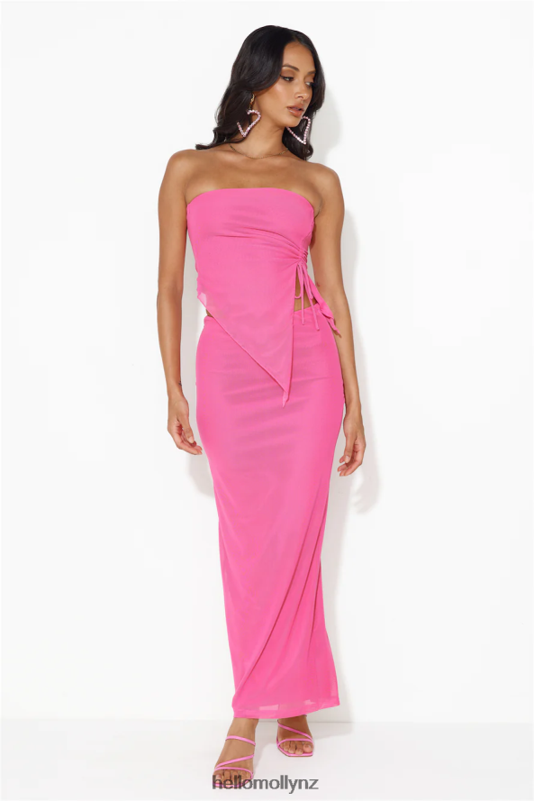 Hello Molly Pictures Please Mesh Maxi Skirt Pink PBN8869519 Clothing