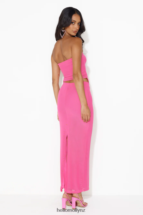 Hello Molly Pictures Please Mesh Maxi Skirt Pink PBN8869519 Clothing