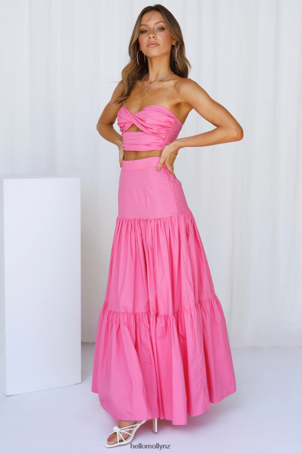 Hello Molly RUNAWAY Ayla Maxi Skirt Hot Pink PBN8869666 Clothing