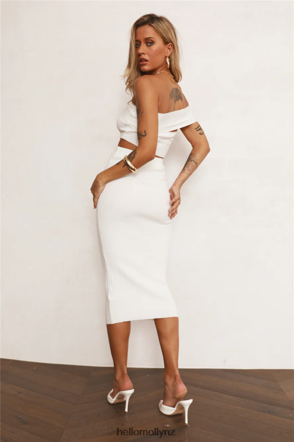 Hello Molly See It Coming Midi Skirt White PBN8869280 Clothing