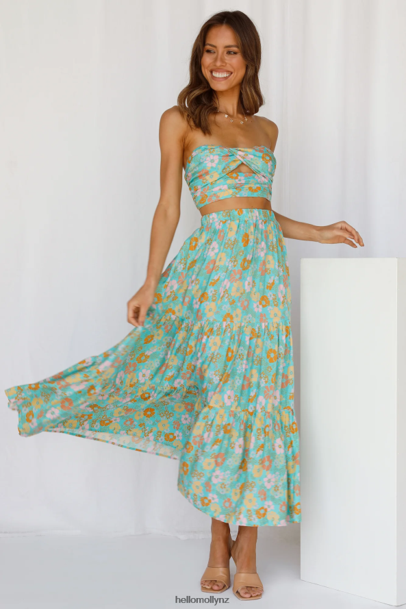 Hello Molly So Particular Maxi Skirt Green PBN8869347 Clothing