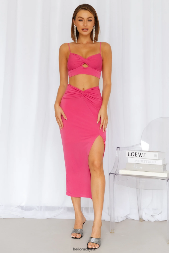 Hello Molly Spicy Maxi Skirt Hot Pink PBN8869335 Clothing