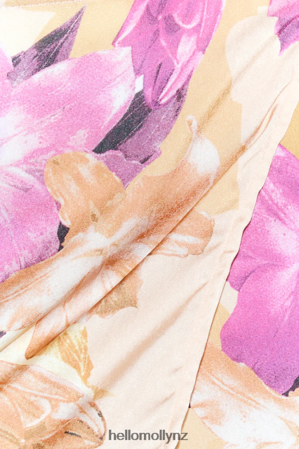 Hello Molly Sunset Silk Maxi Skirt Orange PBN8869615 Clothing