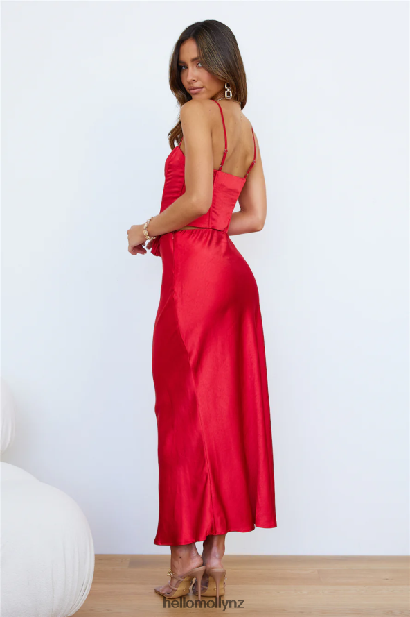 Hello Molly Tripped Off Midi Skirt Red PBN8869215 Clothing