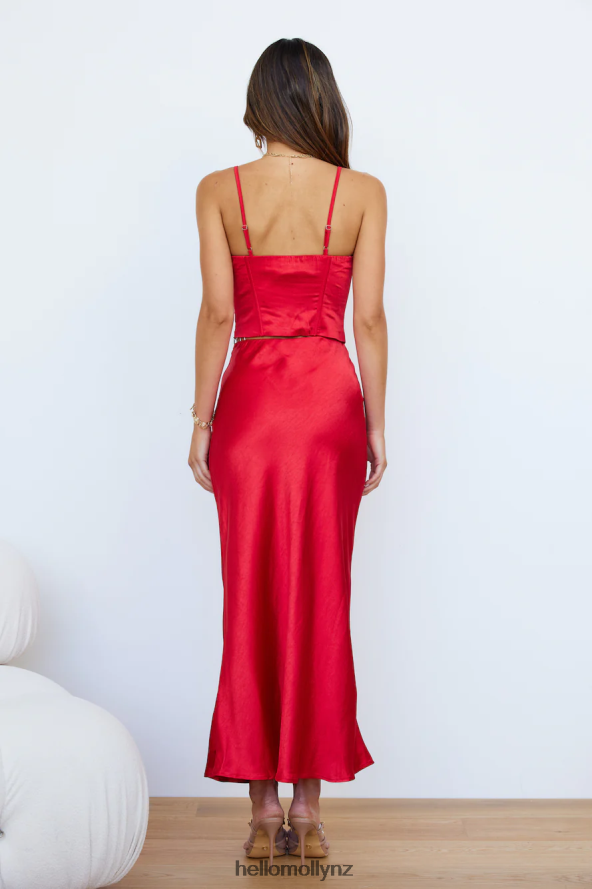 Hello Molly Tripped Off Midi Skirt Red PBN8869215 Clothing