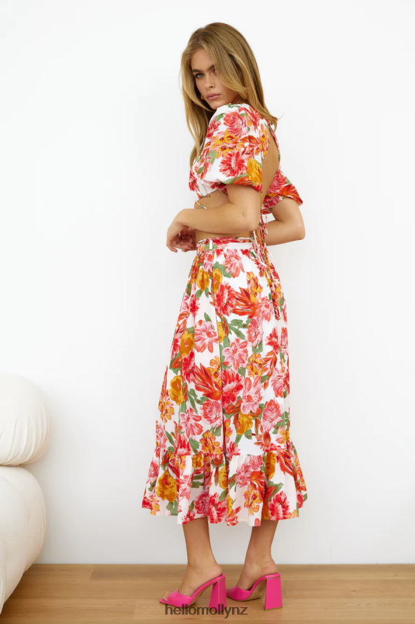 Hello Molly Vacay Mode Midi Skirt Pink PBN8869573 Clothing