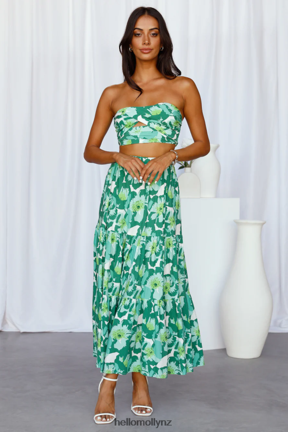 Hello Molly Vivian Maxi Skirt Green PBN8869289 Clothing