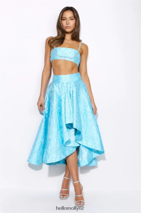 Hello Molly Your Star Sign Midi Skirt Aqua PBN8869540 Clothing