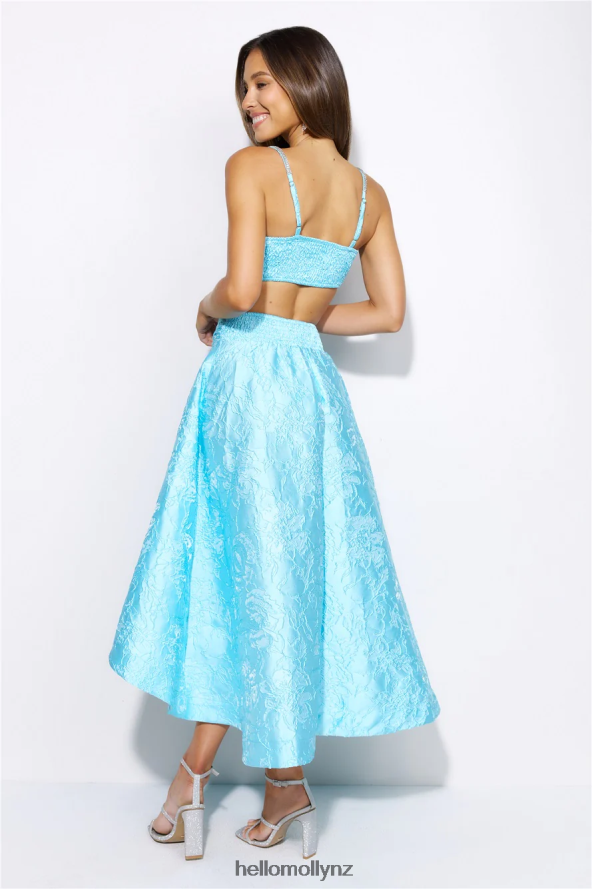 Hello Molly Your Star Sign Midi Skirt Aqua PBN8869540 Clothing