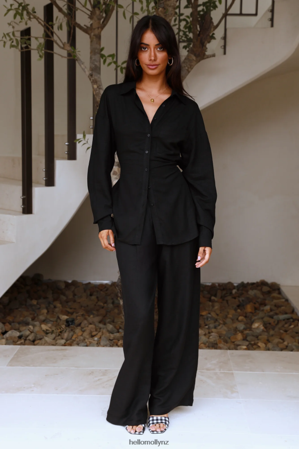 Hello Molly LIONESS La Quinta Pants Black PBN8869727 Clothing