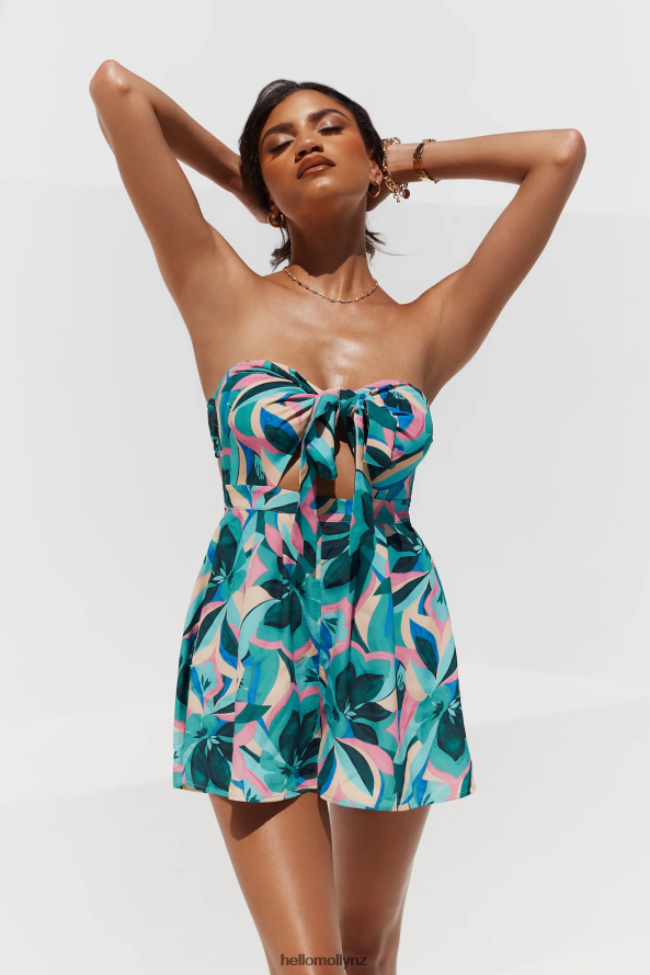 Hello Molly Lei On The Beach Romper Blue PBN8867846 Clothing