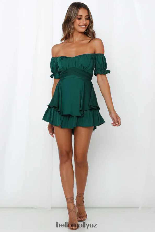 Hello Molly Proper Credit Romper Forest Green PBN8867828 Clothing