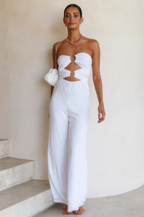 Hello Molly RUNAWAY Etta Jumpsuit White PBN8867930 Clothing