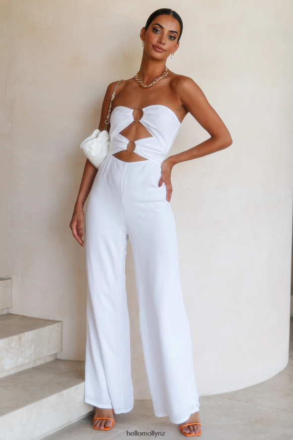 Hello Molly RUNAWAY Etta Jumpsuit White PBN8867930 Clothing