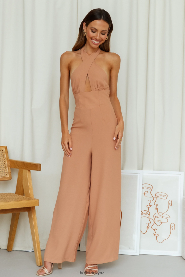 Hello Molly Stick To Me Jumpsuit Tan PBN8867738 Clothing