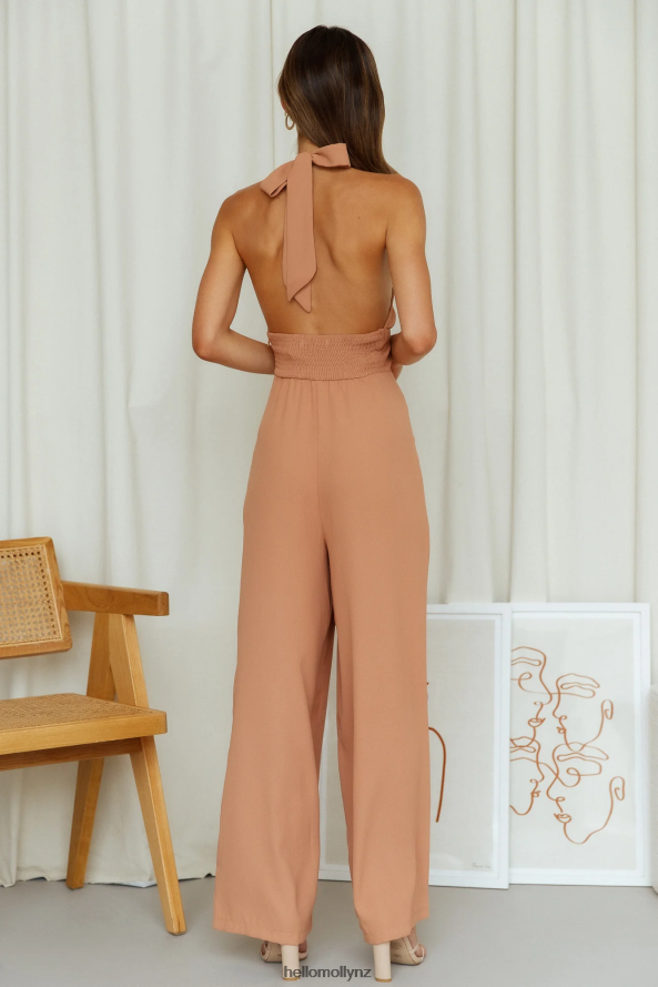 Hello Molly Stick To Me Jumpsuit Tan PBN8867738 Clothing