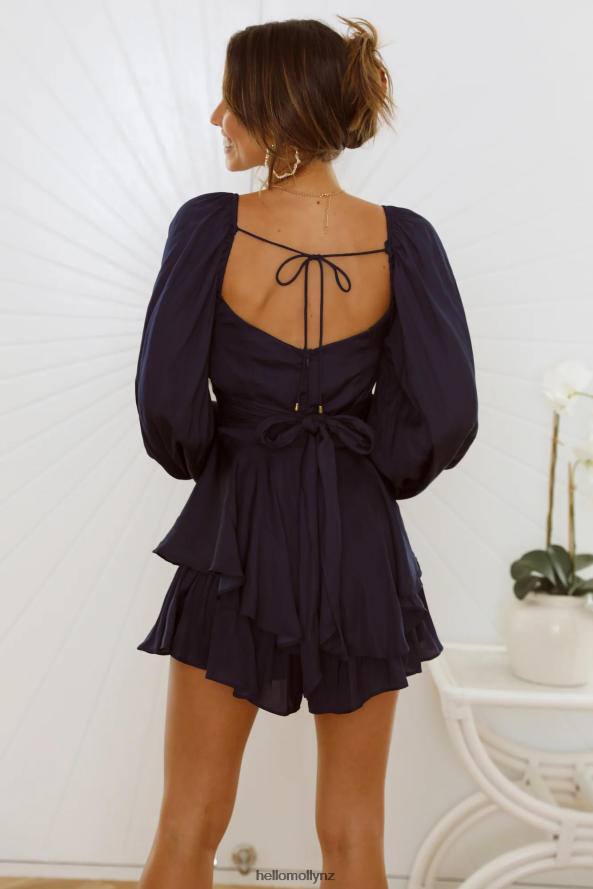 Hello Molly Sunrise Memories Romper Navy PBN8867825 Clothing