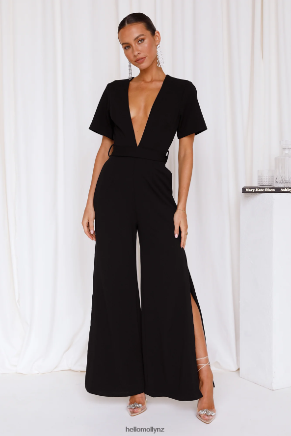 Hello Molly Whisper Softly Jumpsuit Black PBN8867768 Clothing