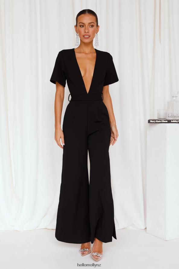 Hello Molly Whisper Softly Jumpsuit Black PBN8867768 Clothing