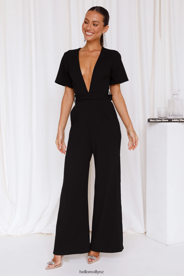 Hello Molly Whisper Softly Jumpsuit Black PBN8867768 Clothing