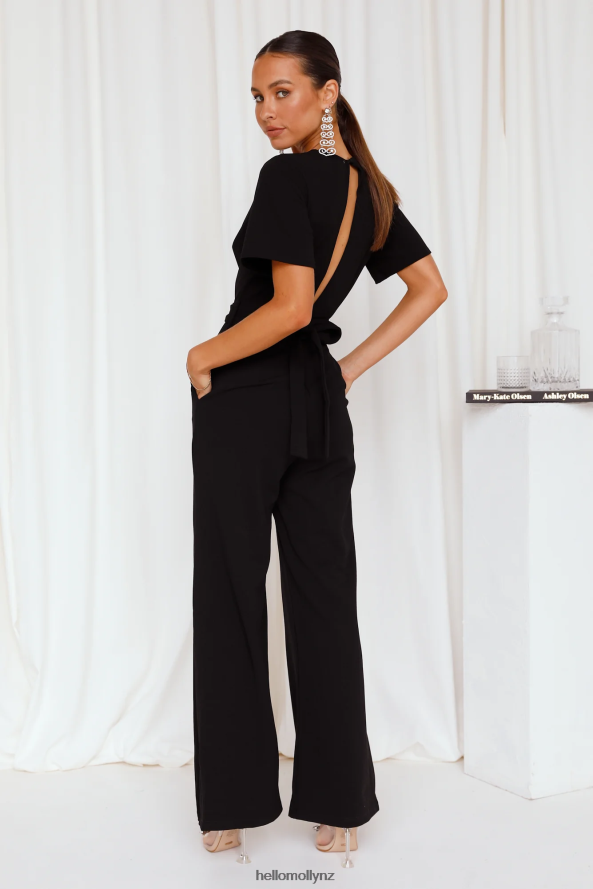 Hello Molly Whisper Softly Jumpsuit Black PBN8867768 Clothing