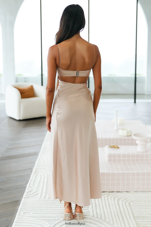 Hello Molly Be Outta Control Maxi Dress Beige PBN8866695 Clothing